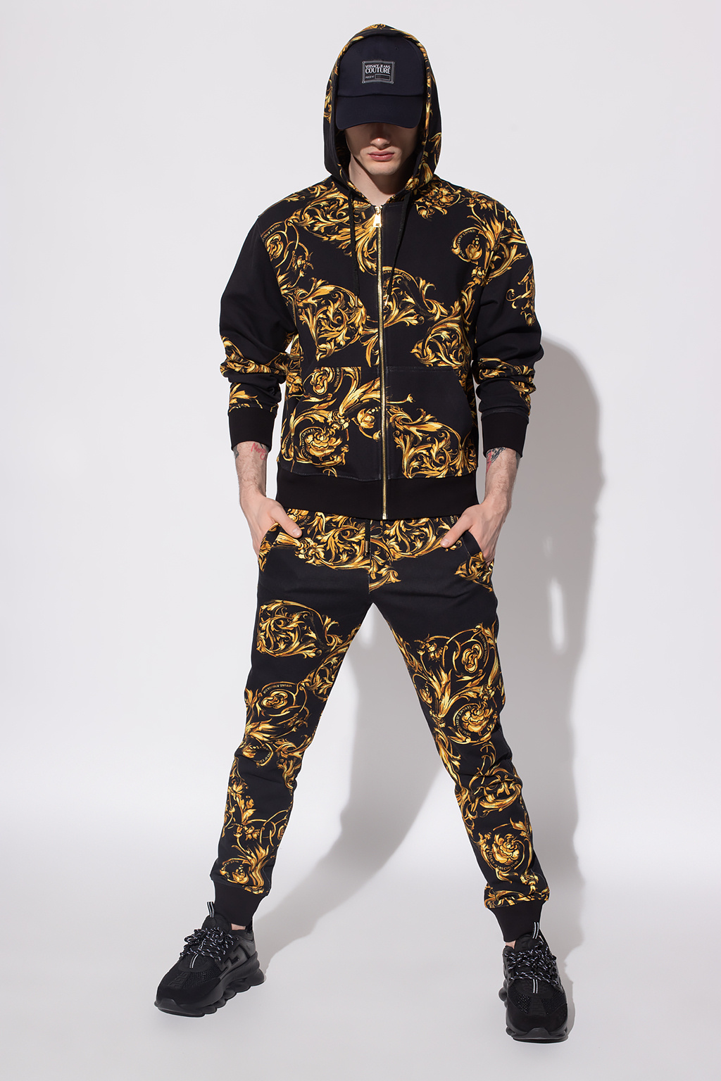 Versace Jeans Couture Barocco printed hoodie man jordan sport